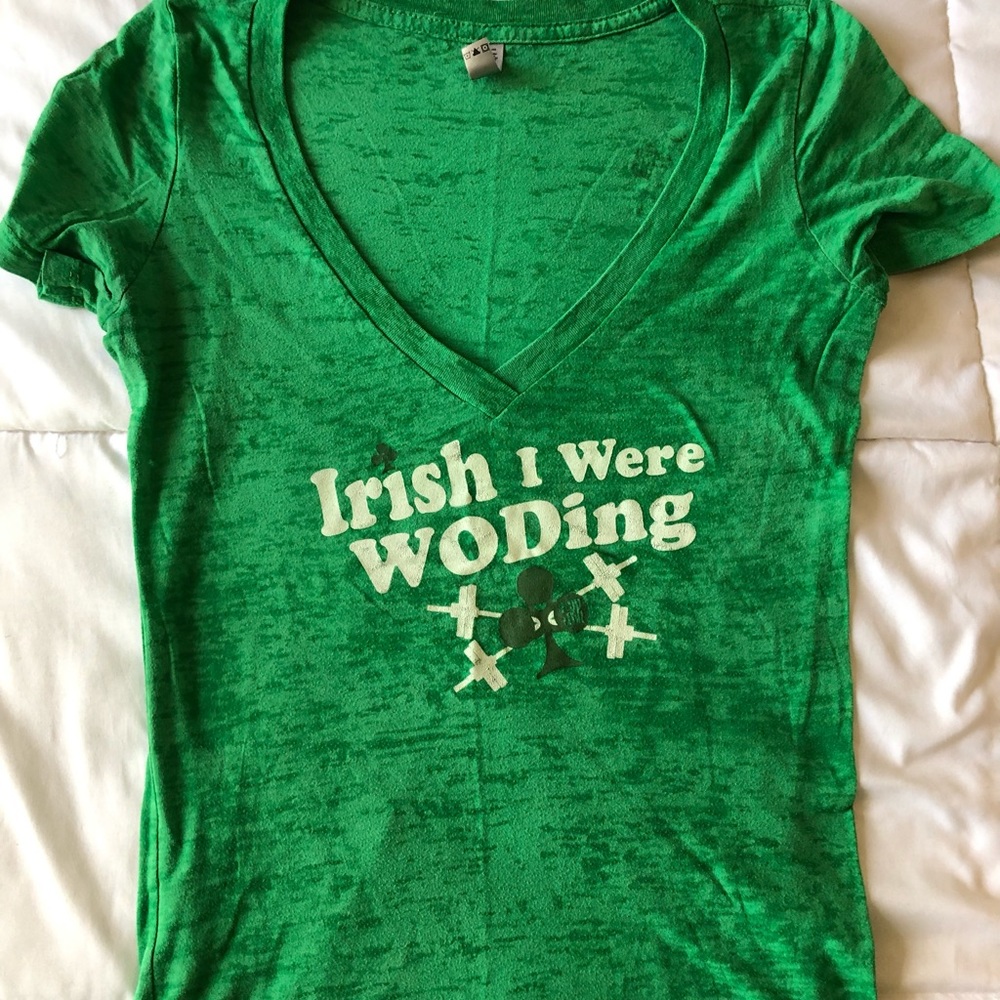 CrossFit WOD Irish I Were Wodding Tee Size M